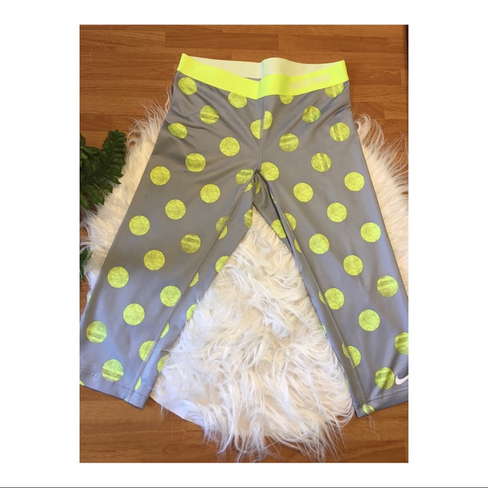 Nike Grey/Neon Green Leggings